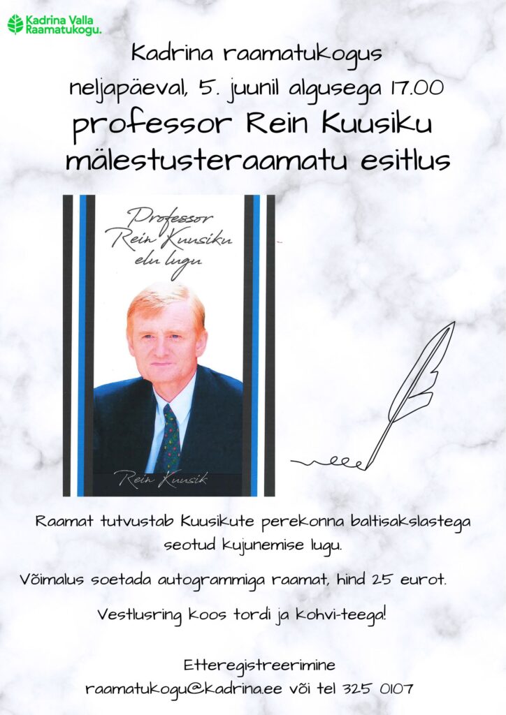 Raamatuesitlus 5. juunil